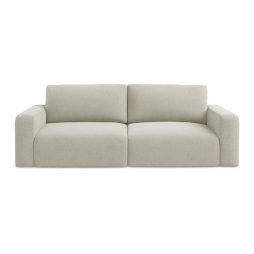 LaMiaSofa 3-zits slaapbank Ostia - textuurstof - lichtbeige - 244x102x79