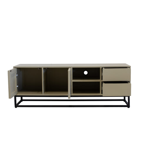Giga Meubel Tv-meubel Cervi - Mangohout/Metaal - Taupe - 140x42x50cm - vtwonen shop