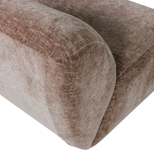 WOOOD fauteuil craquelé Nomu - Velvet - Lichtbruin - 74x76x92