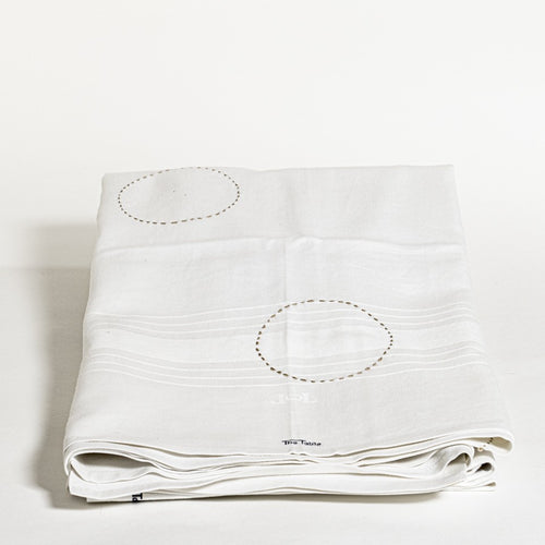 The Table Back Home Tafelkleed Katoen 130-140 & 180-190 cm Rice And Beige - vtwonen shop