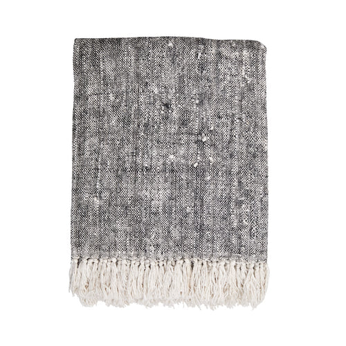 Originalhome plaid gerecycled katoen zwart-wit - 200x125 cm