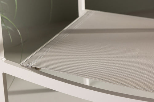 Nest outdoor Narda aluminium tuinstoel beige - met armleuningen - set van 2