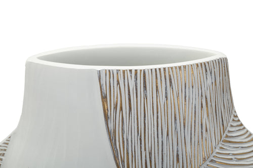 Mauro Ferretti vaas - 35x13,5x37,5 cm - wit