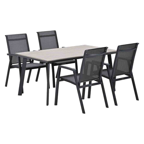 Garden Impressions Tuinset Santana 5-delig - Penedo tuintafel 160x90 cm
