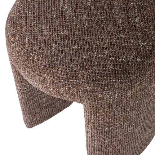 WOOOD gestoffeerde kruk Charlie - Grof Geweven Stof - Oudroze - 47x45x45