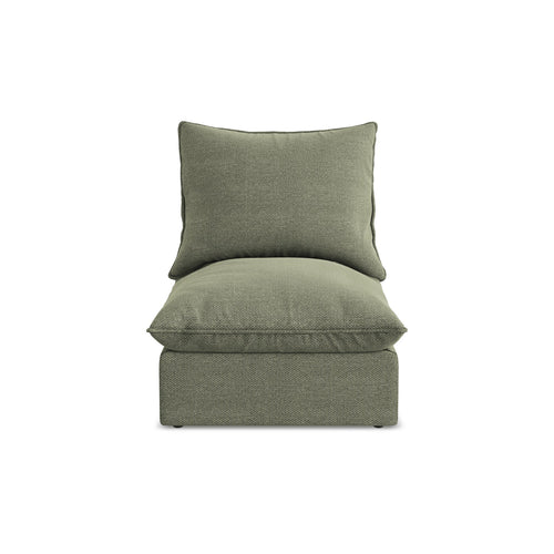 LaMiaSofa Bankmodule midden Ravenna - bouclé - olijf - 75x90x77