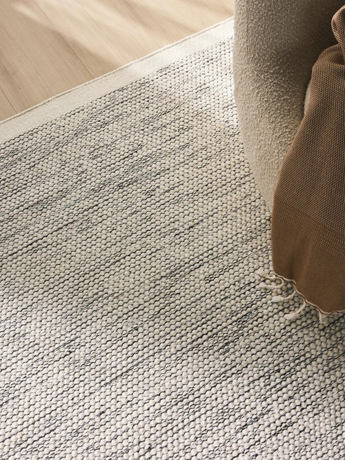 benuta wollen vloerkleed Rocco - beige/zwart - 120x170 cm