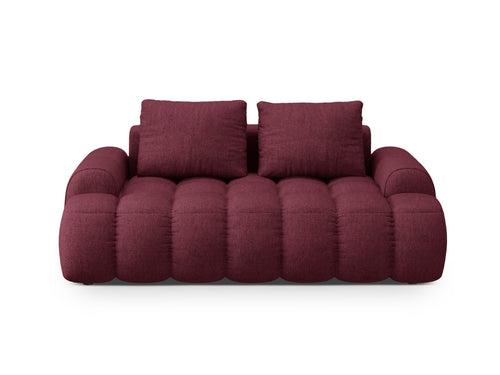 Cosmopolitan Design Bank Linz 2-zits, structurele stof bordeaux - 100x175x84cm