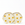 vtwonen -  Lunchbord - Stippen - Geel - Set van 2 - Keramiek - 20cm
