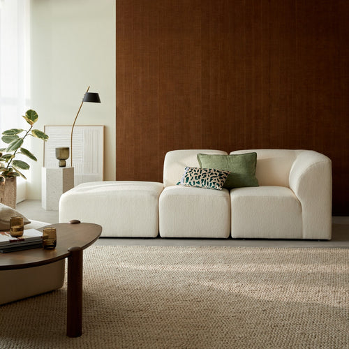 Tikamoon Modulaire bank van écru stof, 3-4 zitplaatsen - Beige