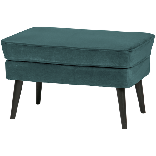 WOOOD hocker Rocco - Velvet - Teal - 47x77x51 - vtwonen shop