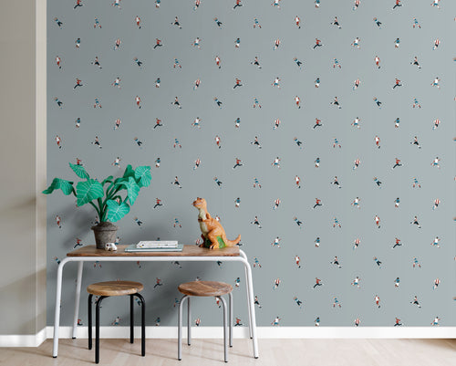 ESTAhome behang voetbalspelers lichtblauw - 50 x 900 cm - 131280 - vtwonen shop