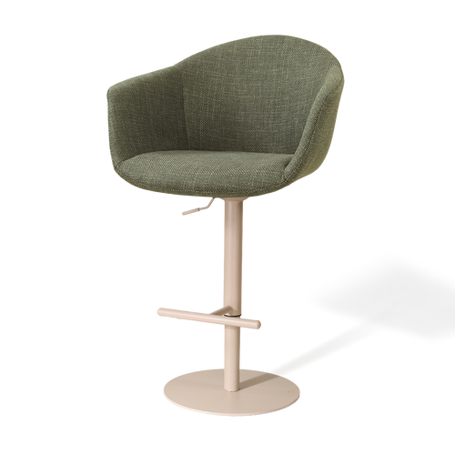 Nolon Niva-Otis tulp barkruk forestgroen - verstelbaar - beige poten