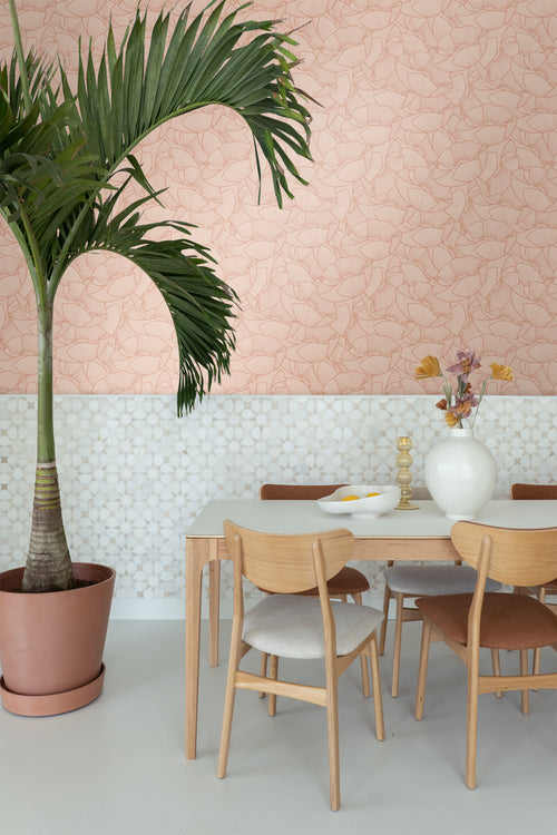 ESTAhome behang klaprozen terracotta roze - 53 cm x 10.05 m - 139706 - vtwonen shop