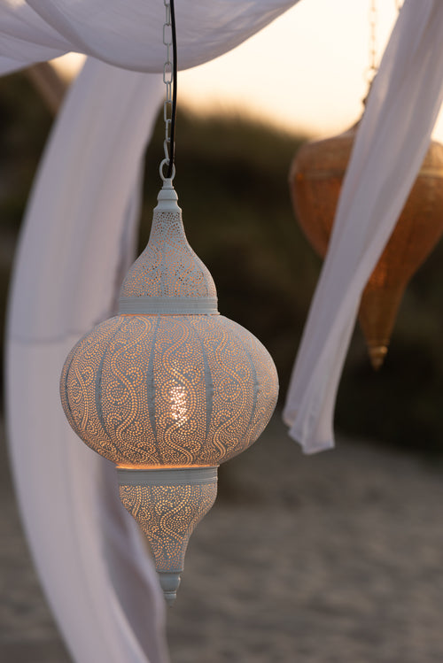 J-Line hanglamp Boor - metaal - wit - large - vtwonen shop