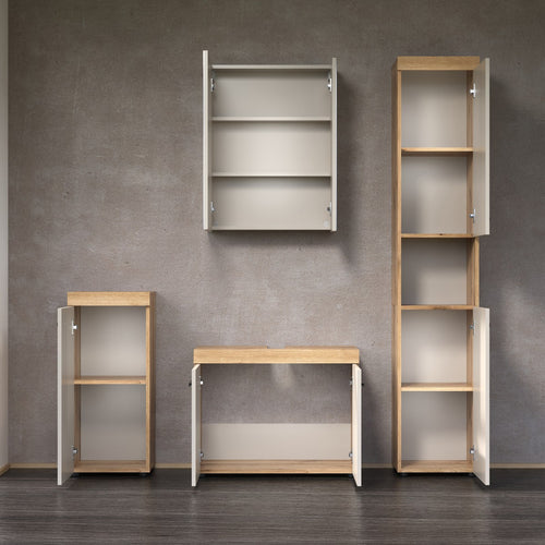 Calicosy - Badkamermeubelset ELLIE - beige 164x34x184 cm
