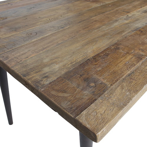 BePureHome tafel Guild - Hout/Metaal - Naturel/Zwart - 77x180x90 - vtwonen shop