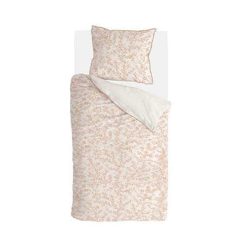 Walra - Dekbedovertrek Blushed Leaves - 140x220 cm - Off White / Roze