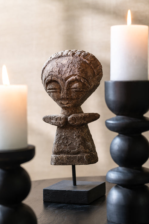 J-Line decoratie Standbeeld Ying - hout - naturel - small - vtwonen shop