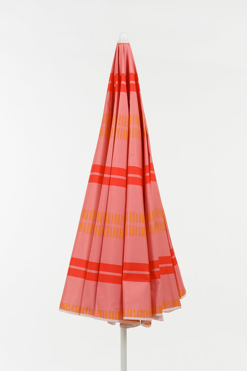 Mica Decorations Stripe Strandparasol - H180 x Ø160 cm - Lichtroze - vtwonen shop