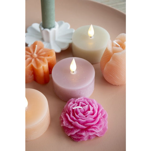 Home Society LED Kaars Mini Pillar - greige - was - ∅ 7cm / H 3,5 cm - set van 2 - vtwonen shop