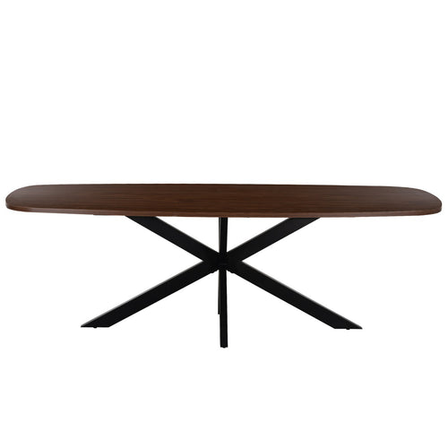 Giga Meubel Eettafel Jaimy - Walnoot - Deens Ovaal - 240 x 100 x 76 cm