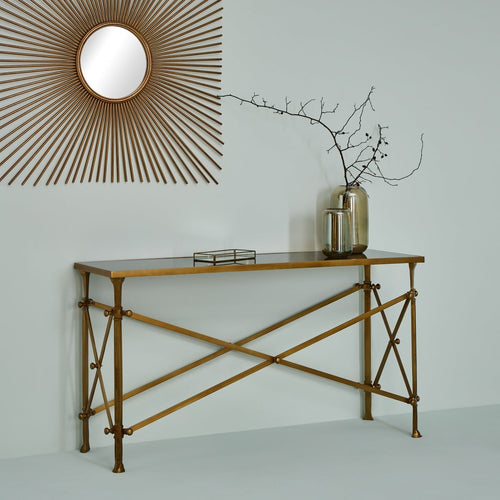 Signature - POMPADOUR Design haltafel - Goudkleurig - 42x142x76 cm