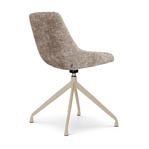 Nolon Nola-Isa draaibare eetkamerstoel bruin beige onderstel