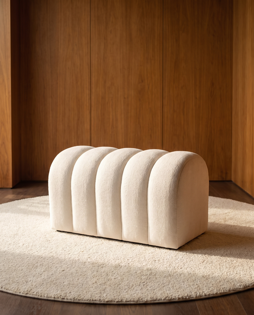 S|P Collection - Poef 77x44xH43cm cloud beige Brume