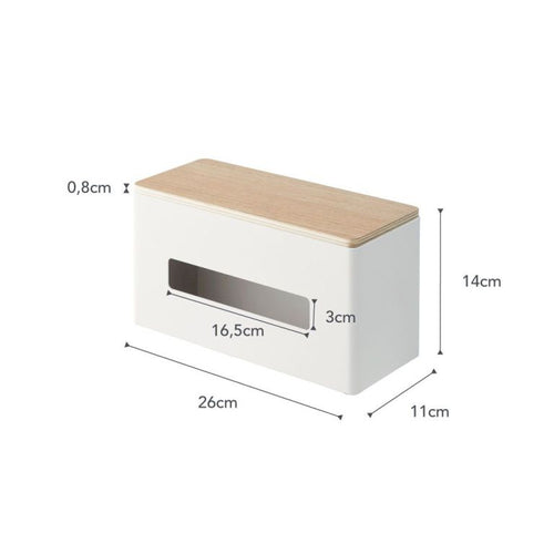 Yamazaki Tissuebox Dubbelzijdig - Rin - Beige - vtwonen shop