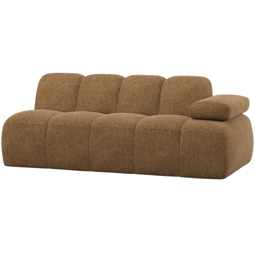 WOOOD 2-zits element bank arm rechts Mojo - Wollig - Honinggeel - 74x204x97