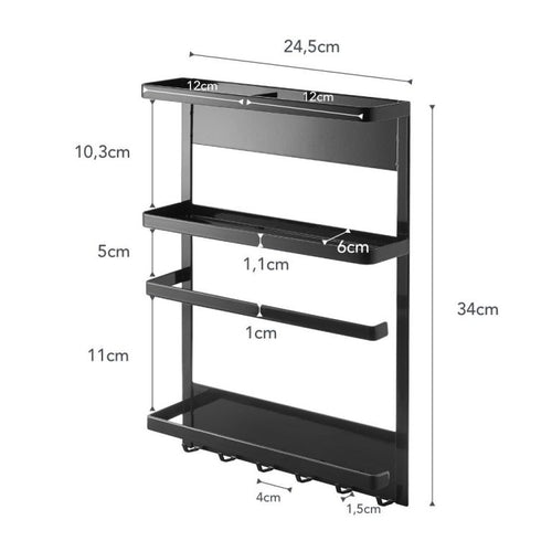 Yamazaki Magnetisch Keukenrekje Koelkast - Tower - Zwart - vtwonen shop