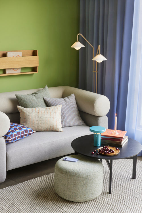 Hübsch lunchbord Amare - steenpoeder - ø23xh2cm - vtwonen shop