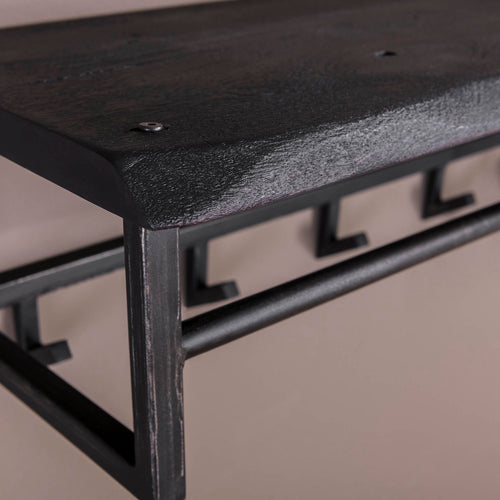Giga Meubel Kapstok Yucon - Zwart Metaal - 6 Haken - 100x30x27cm - vtwonen shop