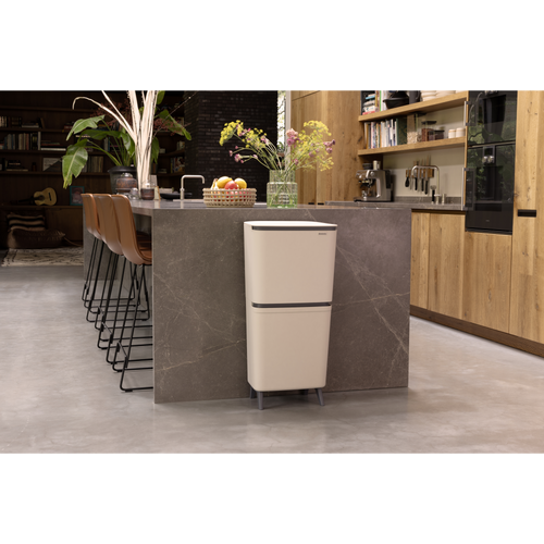 Brabantia SortUp Recycle Prullenbak Hi, 20+25 liter - Soft Beige