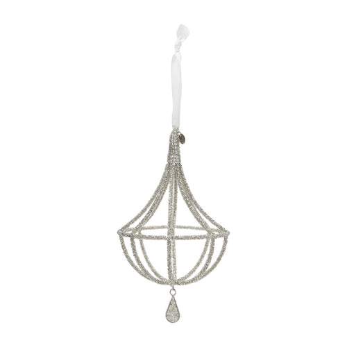 Rivièra Maison Shimmering Chandelier Ornament L - Glas, IJzer - Zilver - vtwonen shop