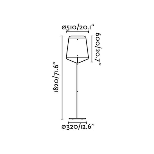 Faro Stood - 1 Light Vloerlamp Zwart, Hout, E27