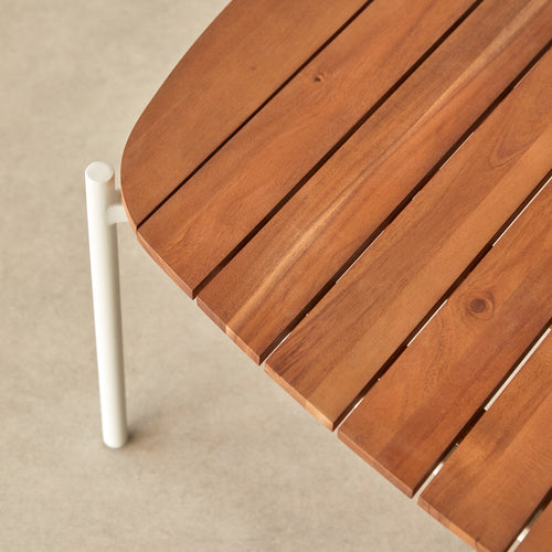 Tikamoon  2-zits loungeset in écrukleurige stof en wit metaal - Beige