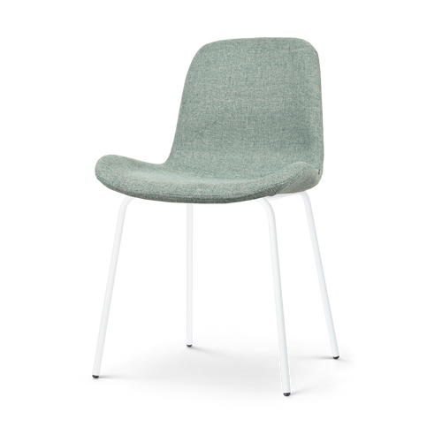 Nolon Nora-Fé Eetkamerstoel Zacht Groen - Stof - Witte Poten - vtwonen shop