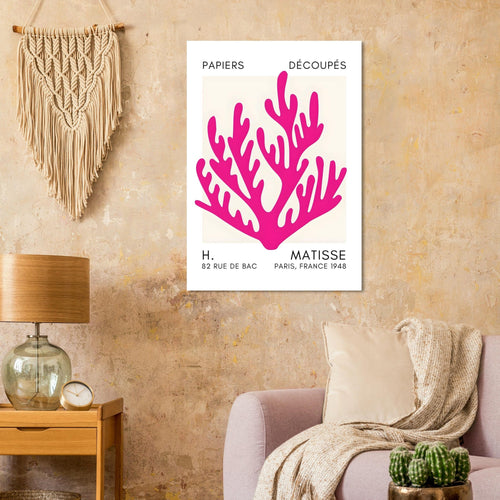 Artfulprints  Matisse – Coral harmony pink   poster 70x100 cm - vtwonen shop