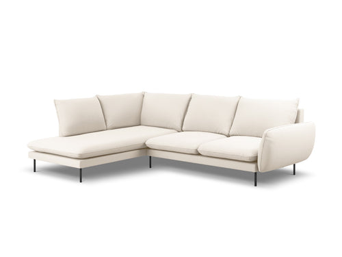 Cosmopolitan Design linker hoekbank Vienna 6-zits, boucle, beige - 185x275x95cm