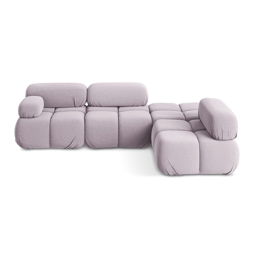 LaMiaSofa hoekbank rechts Sanremo - velours - lavendel - 285x190x70