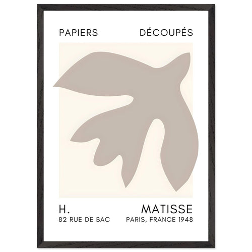 Artfulprints Poster met Lijst Matisse – Floating forms grey   - 50x70 cm - Grijs