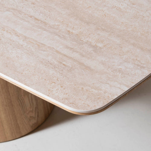 Giga Meubel Eettafel Thomas - Rechthoek Naturel/Keramiek - 200x90x76cm - vtwonen shop