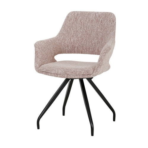 Livingfurn eetkamerstoel Capp - roze - set van 2 - 61x61x88