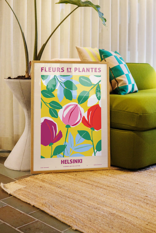 Zoe - Fleurs et Plantes - Helsinki - PSTR studio Kunst Poster - vtwonen shop