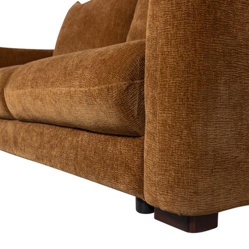 WOOOD 3-zits slaapbank Jonne - Chennile - Bruin - 92x233x105 - vtwonen shop