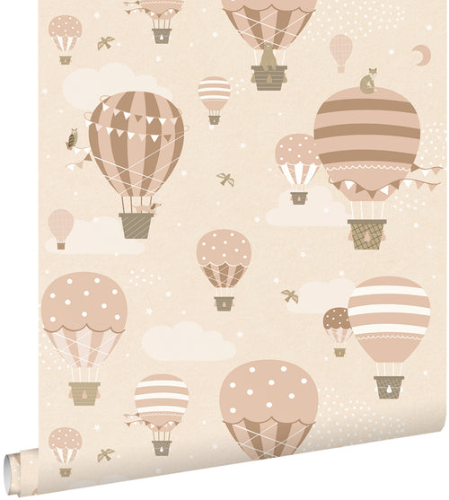 ESTAhome behang luchtballonnen licht terracotta - 50 x 900 cm - 131346 - vtwonen shop