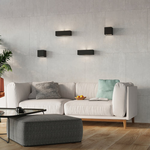 Sollux Lighting Wandlamp keramiek VEGA zwart - 32,5x9,5x9,5cm