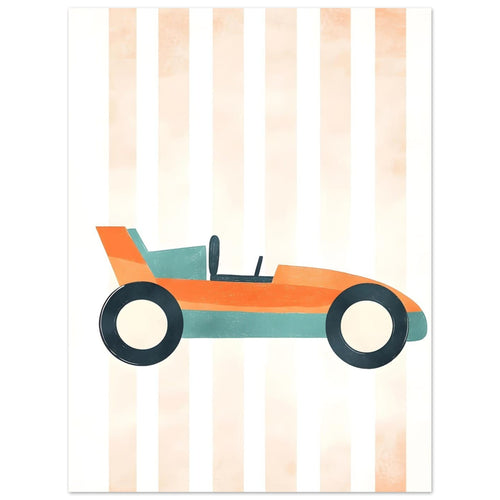 Artfulprints  Retro raceauto   poster 30x40 cm - vtwonen shop